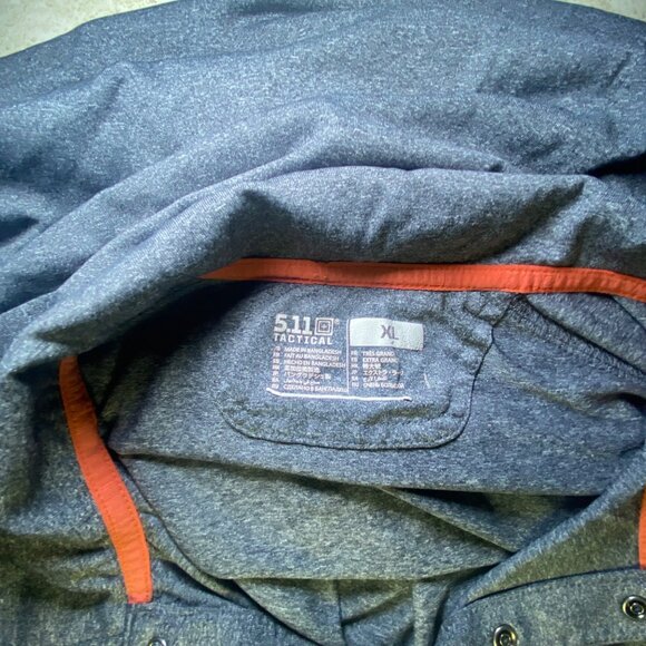 5.11 Tactical Performance Short Sleeve Polo Shirt Heather Gray Moisture-Wicking - Picture 3 of 3